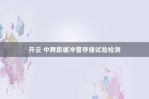 開云 中跨距緩沖管存儲試驗檢測
